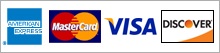 Accepted Credit Cards - American Express, Visa, MasterCard, Discover